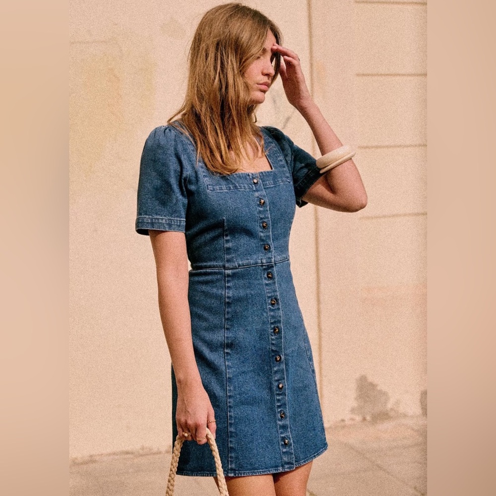 Sézane Lianne Dress in Denim in size XXL 46